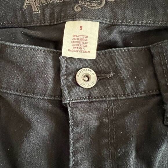 Arizona Jeans Black Bermuda Shorts, US5 - Picture 2 of 2